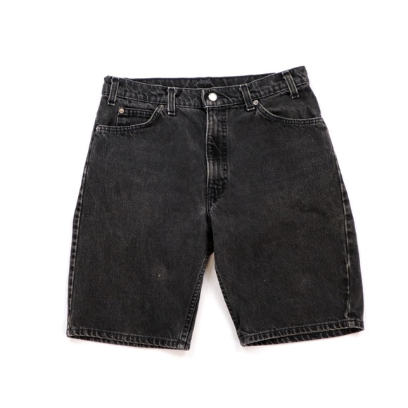 mens faded jean shorts